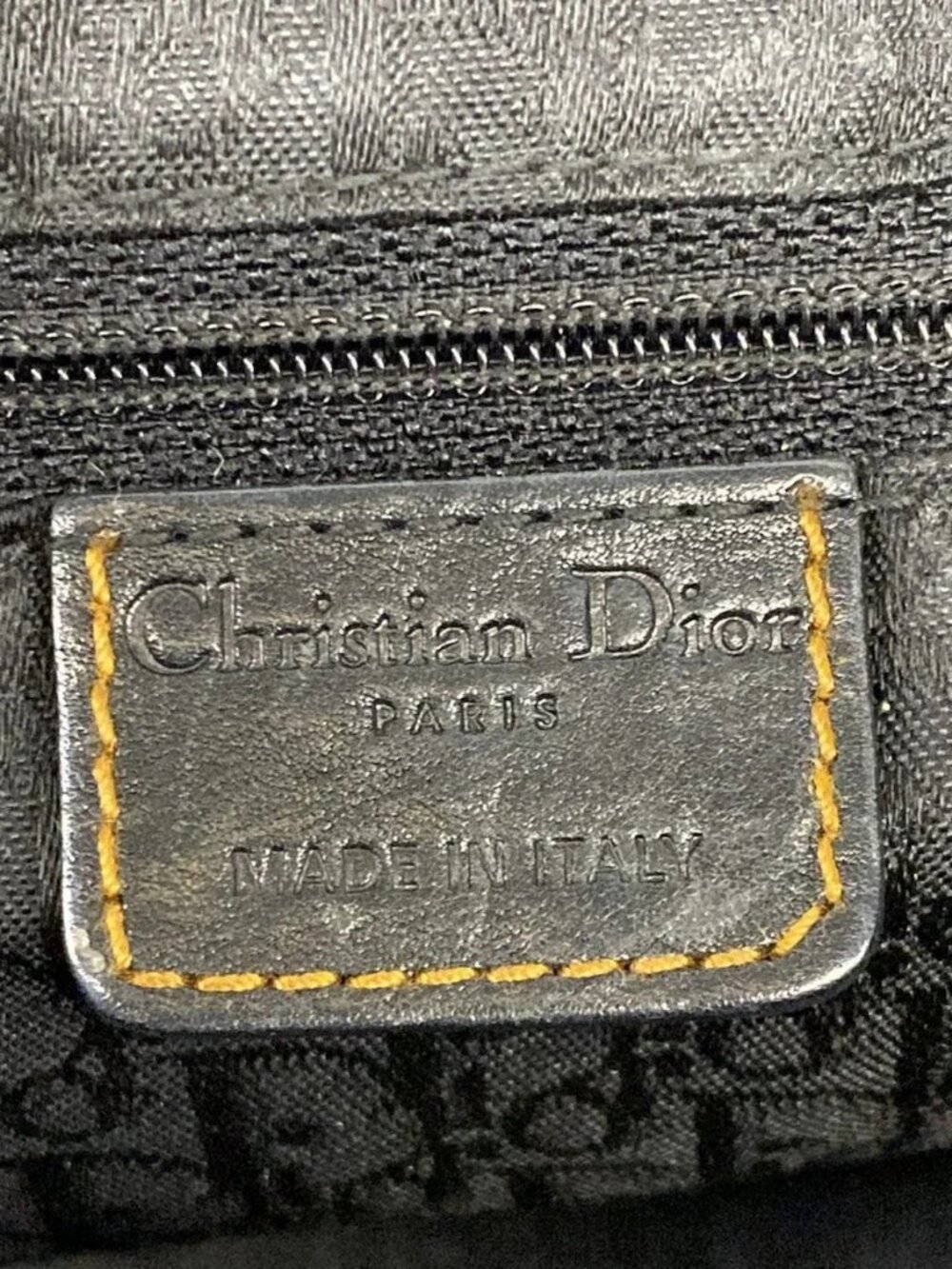 DIOR/ChristianDior Gaucho Black Brown Leather Shoulder Bag - Picture 8 of 15